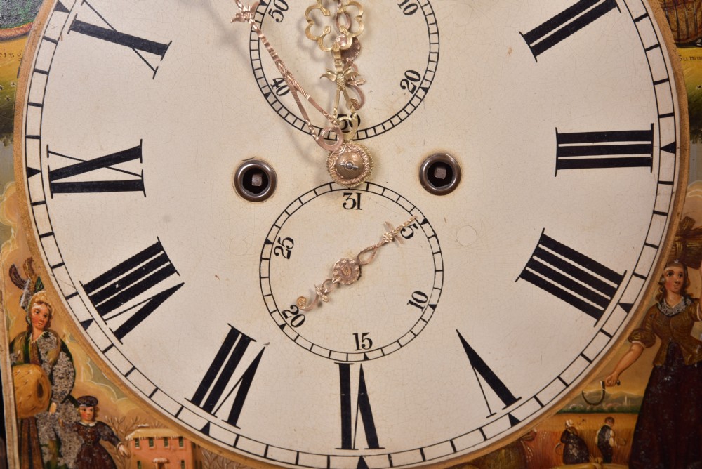 19th Century Mahogany Scottish 8 day longcase clock  View VII
