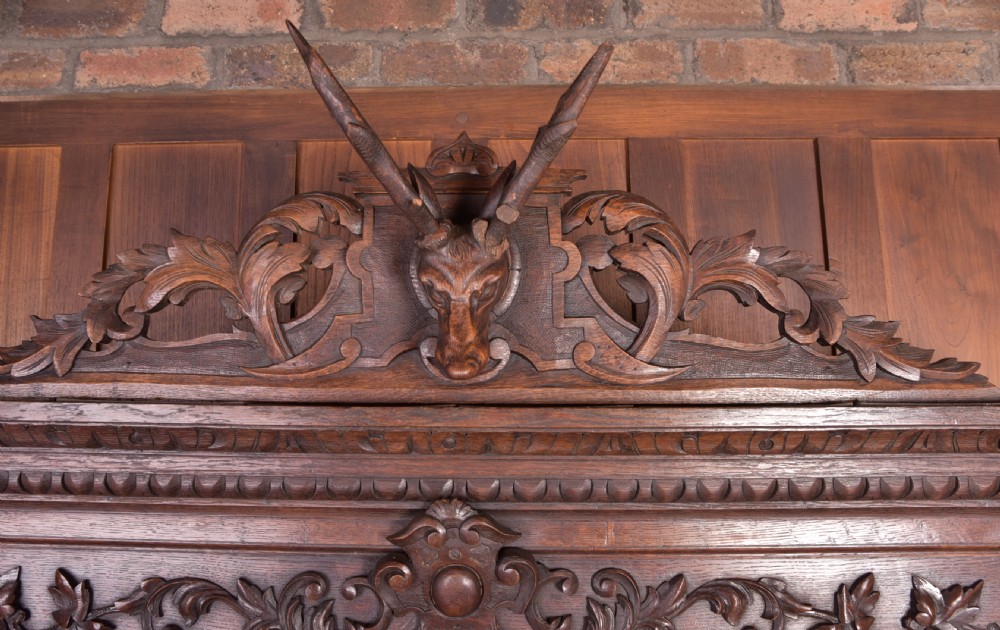 Outstanding Carved Victorian Bookcase  View X