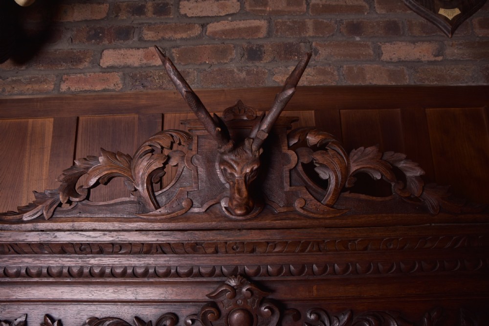 Outstanding Carved Victorian Bookcase  View XXIII