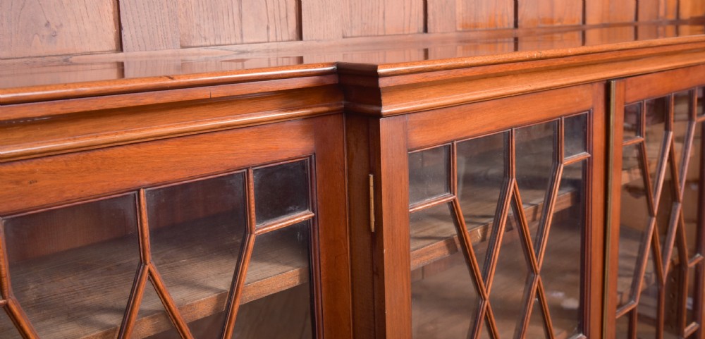 Edwardian 4 door Break fronted bookcase  View VIII
