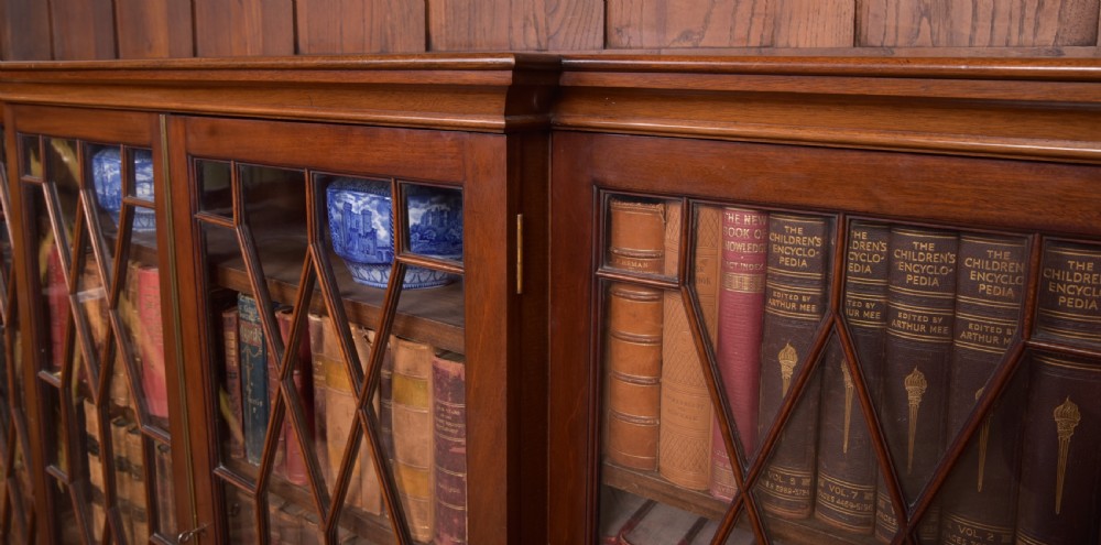 Edwardian 4 door Break fronted bookcase  View XX