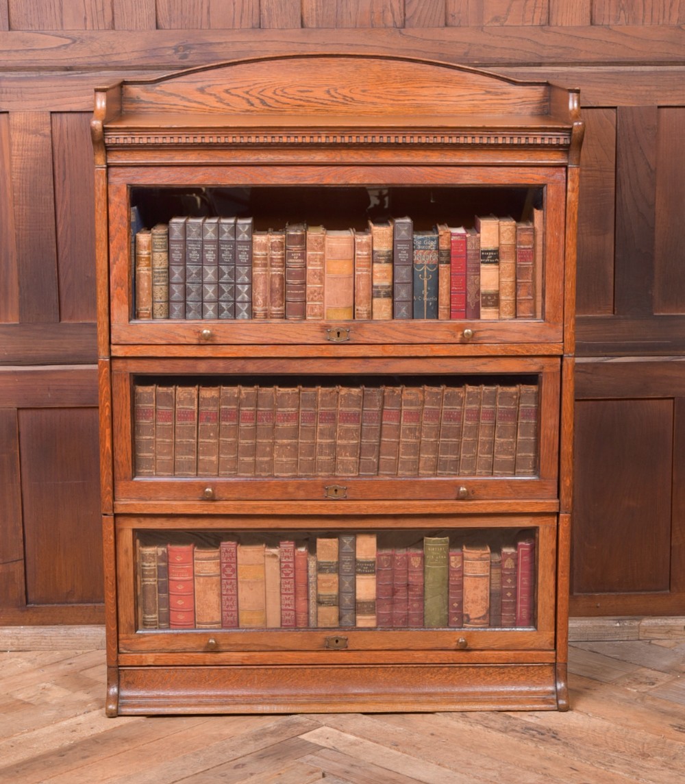 Edwardian Barrister Oak Lebus Sectional bookcase 