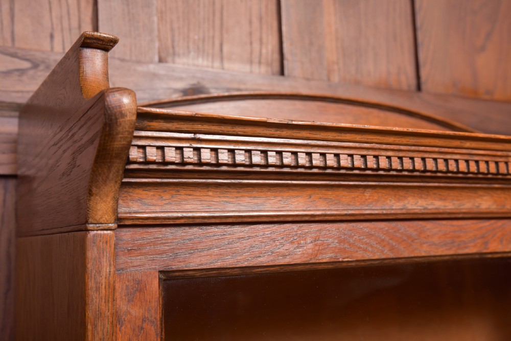 Edwardian Barrister Oak Lebus Sectional bookcase  View VII
