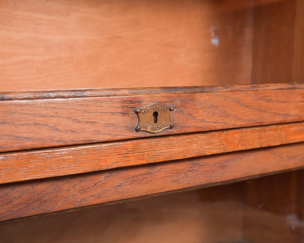 Edwardian Barrister Oak Lebus Sectional bookcase  View IX