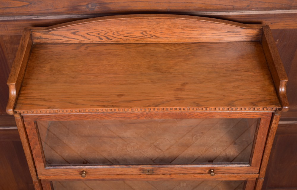 Edwardian Barrister Oak Lebus Sectional bookcase  View XI
