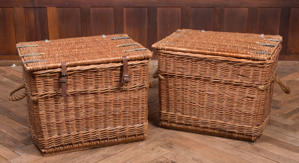 Pair of Edwardian Laundry Baskets 