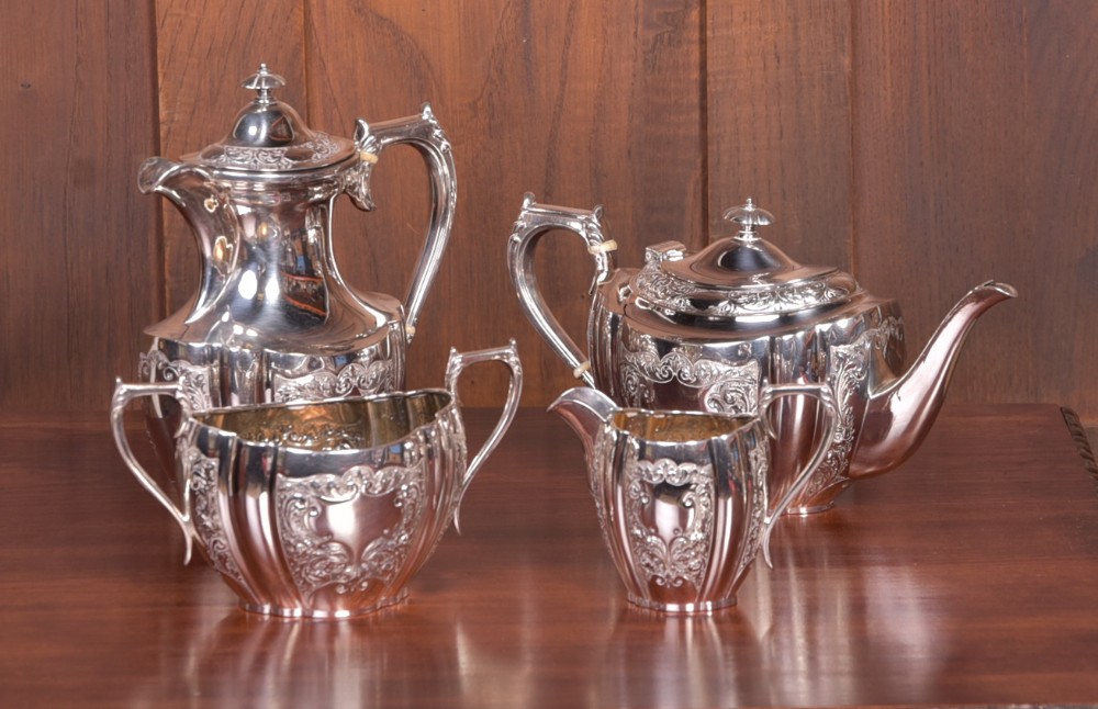 Quality Edwardian Silver plated 4 piece Tea service 