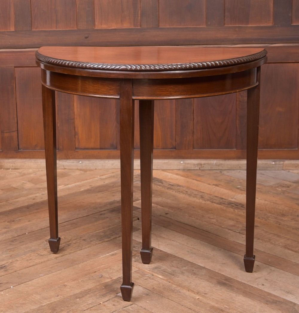 Edwardian Mahogany fold over card table 