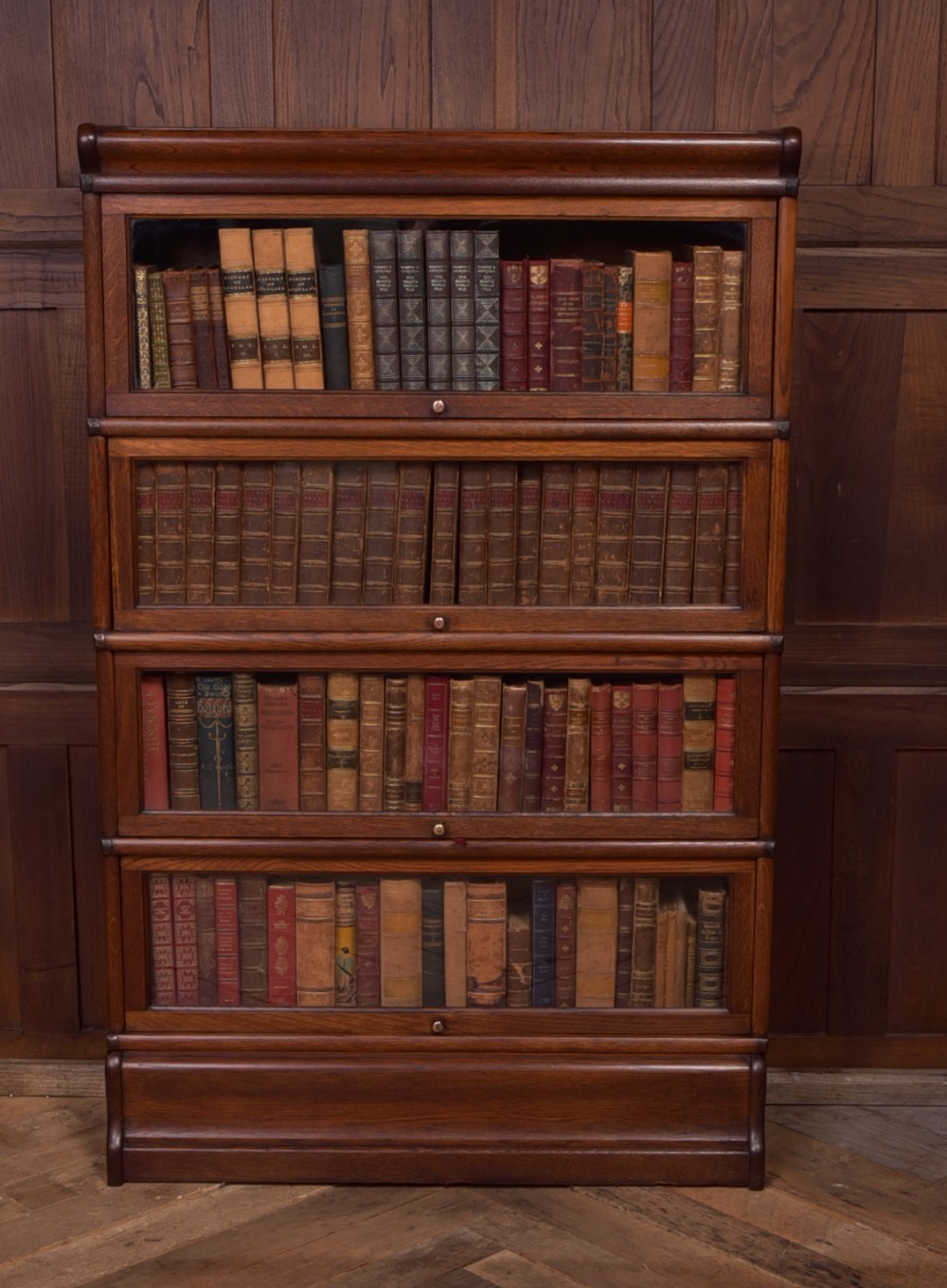 Edwardian Oak globe Wernicke sectional bookcase 