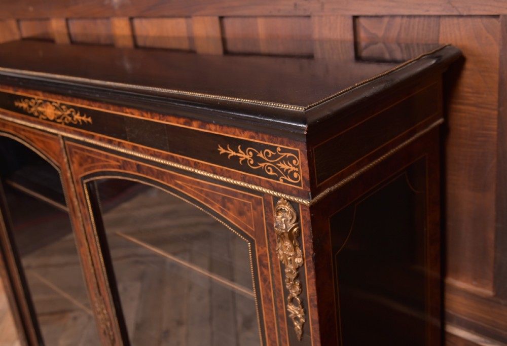 Victorian Ebonised inlaid bookcase View V