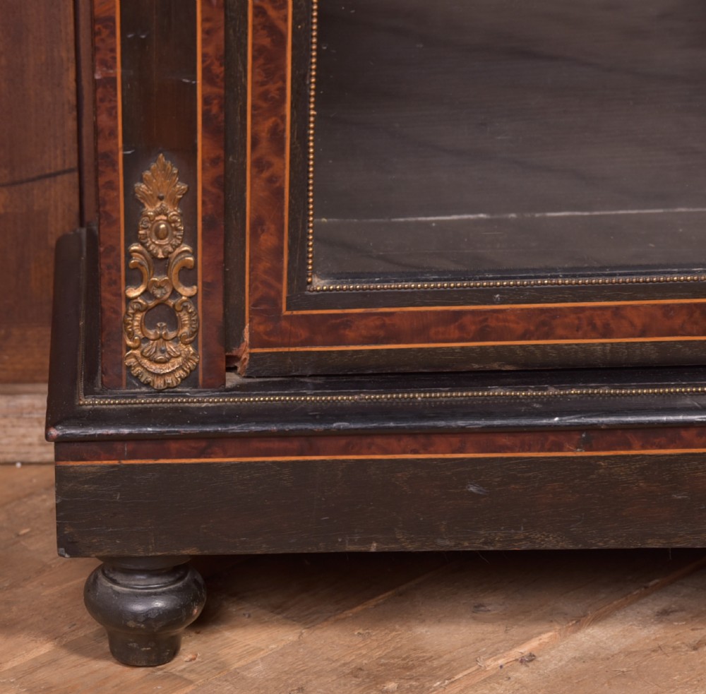 Victorian Ebonised inlaid bookcase View VII