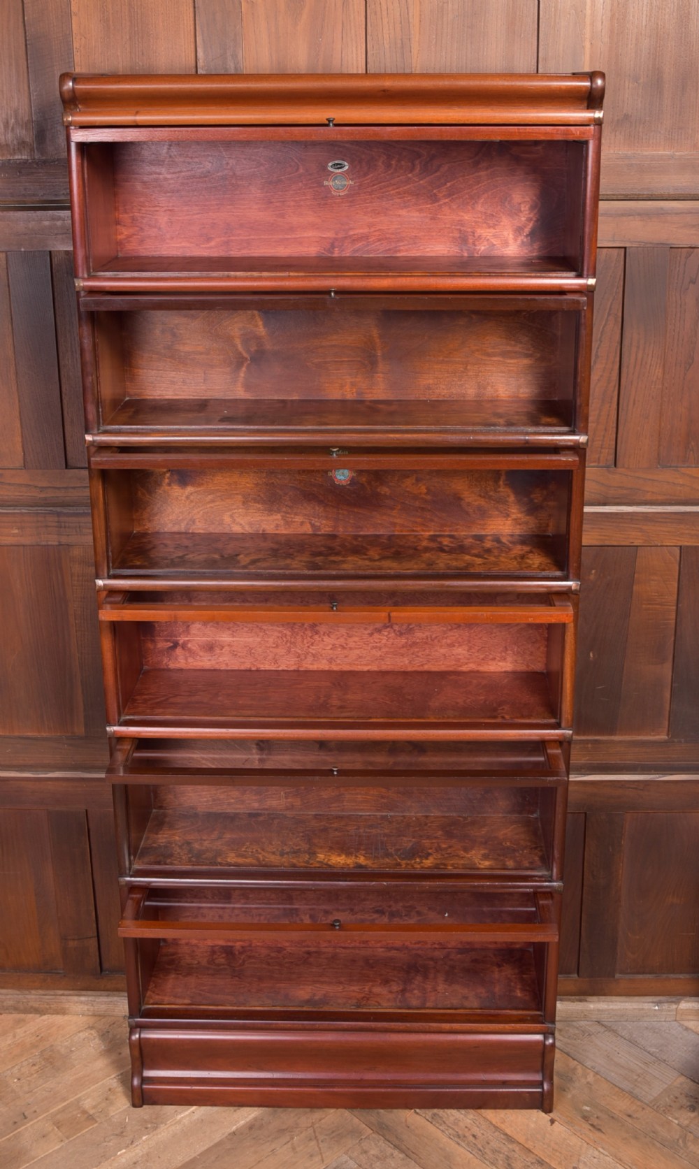 Edwardian Mahogany 6 sectioned Globe Wernicke bookcase View VII