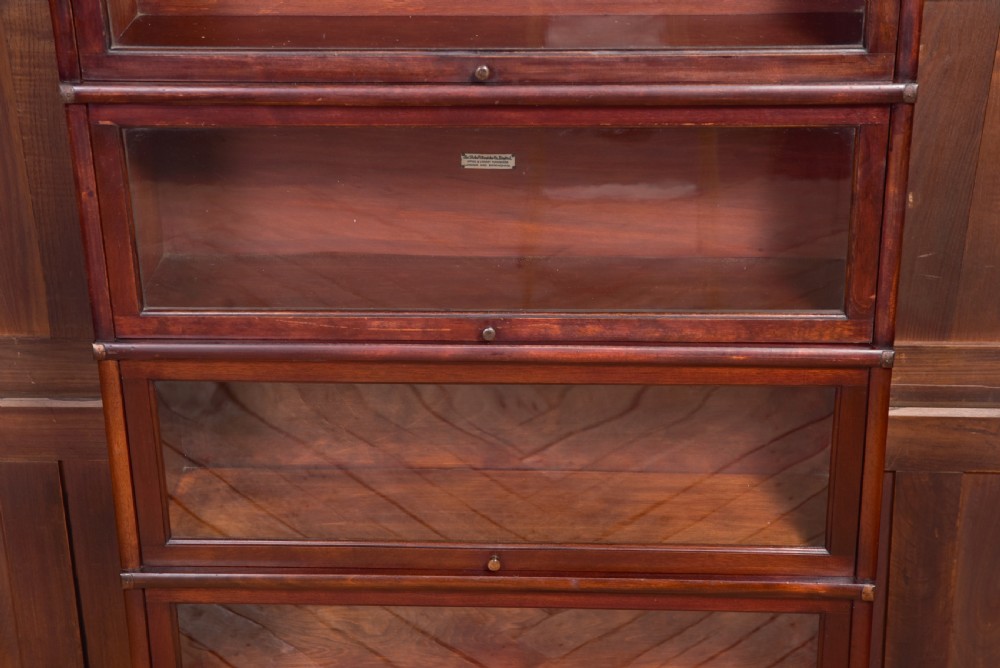 Edwardian Mahogany Globe Wernicke 5 section bookcase View V