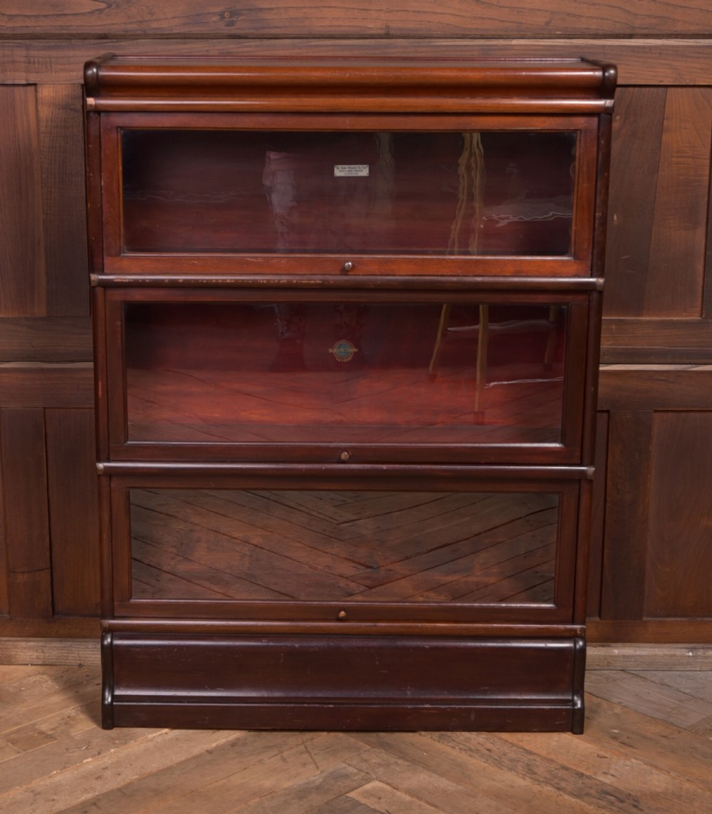 Edwardian Mahogany Globe Wernicke 3 section bookcase View II