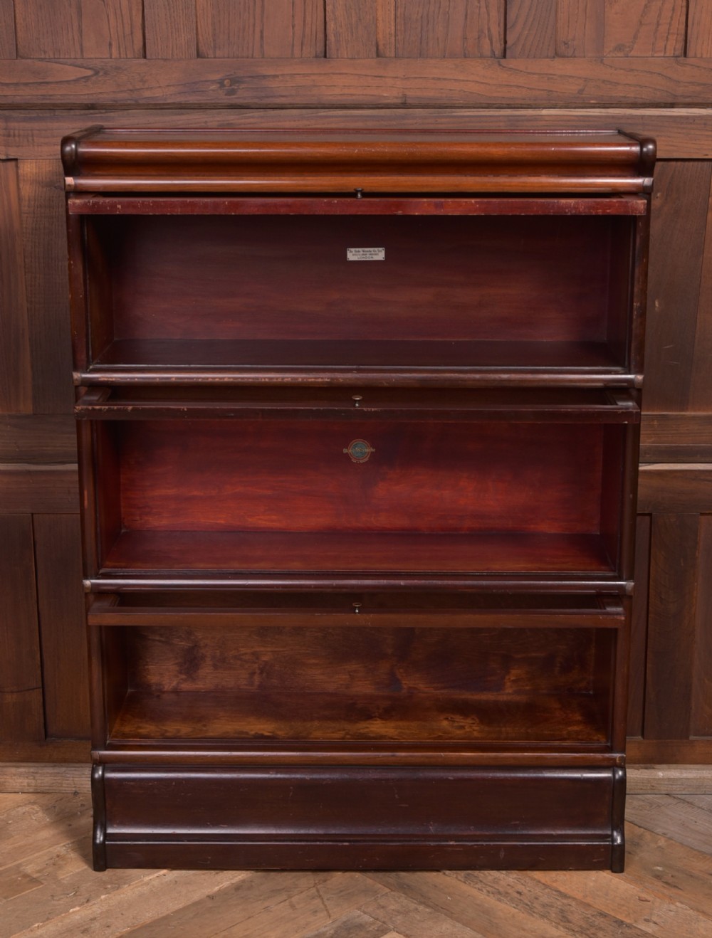 Edwardian Mahogany Globe Wernicke 3 section bookcase View VI
