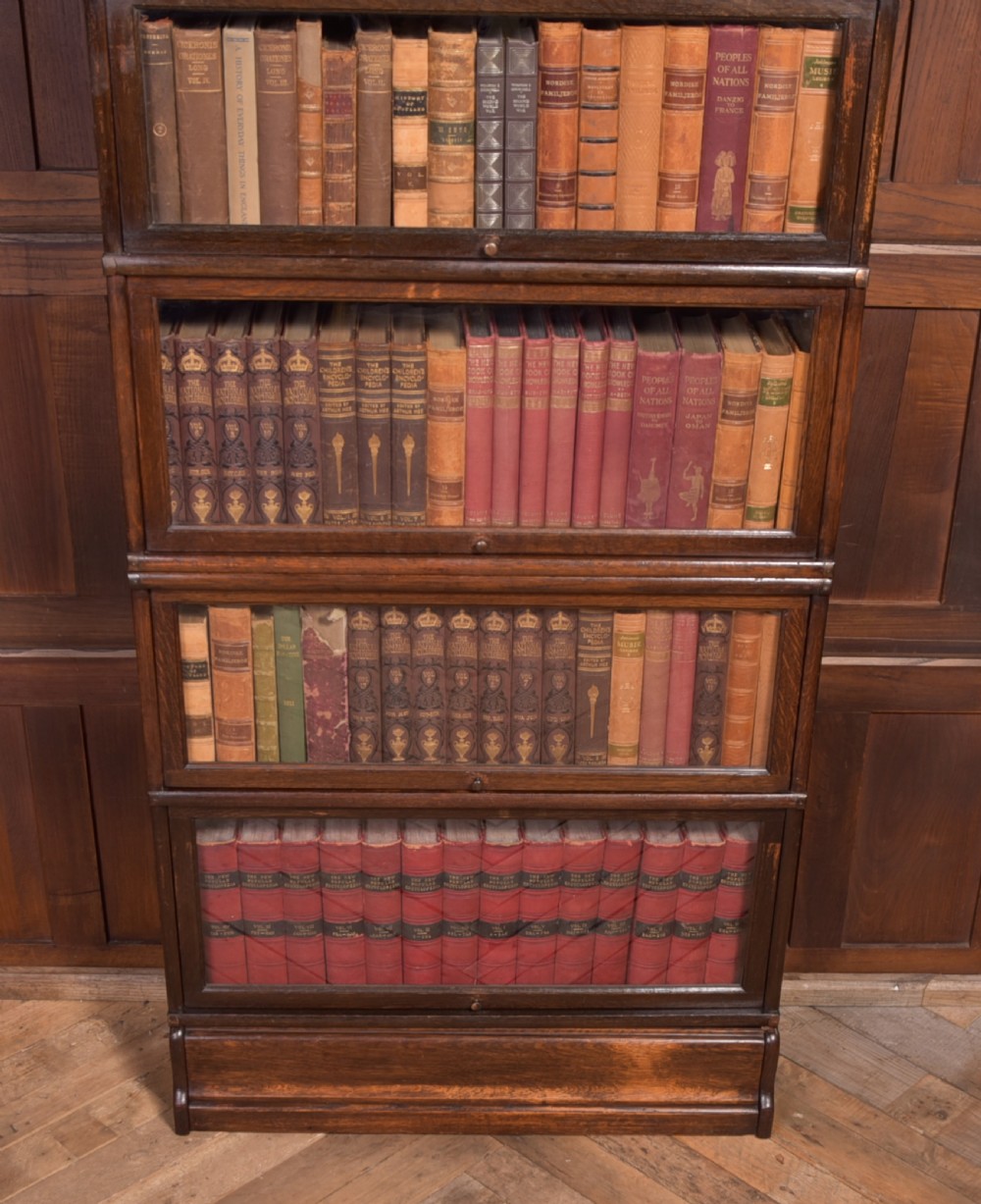 Edwardian Oak Globe Wernicke 5 section bookcase View IV