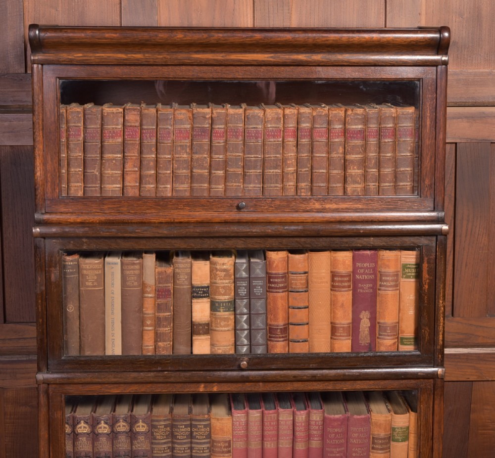 Edwardian Oak Globe Wernicke 5 section bookcase View V