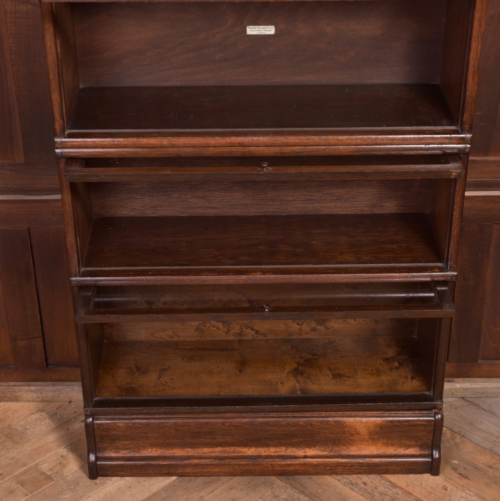Edwardian Oak Globe Wernicke 5 section bookcase View XI