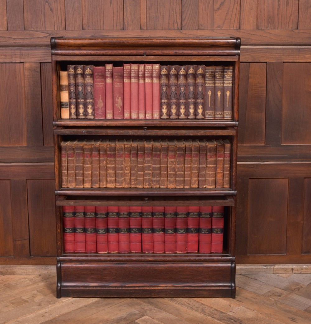 Edwardian Oak Globe Wernicke 3 sectional bookcase