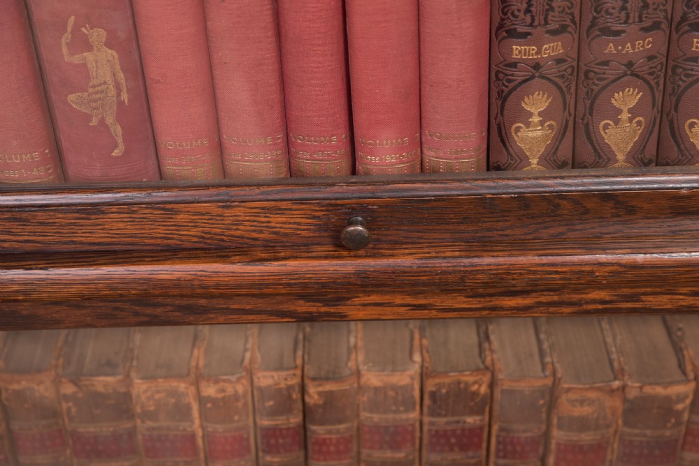 Edwardian Oak Globe Wernicke 3 sectional bookcase View IV