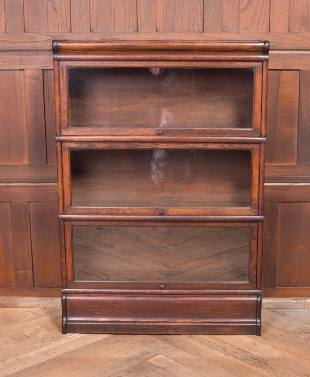 Edwardian Oak Globe Wernicke 3 sectional bookcase View XI
