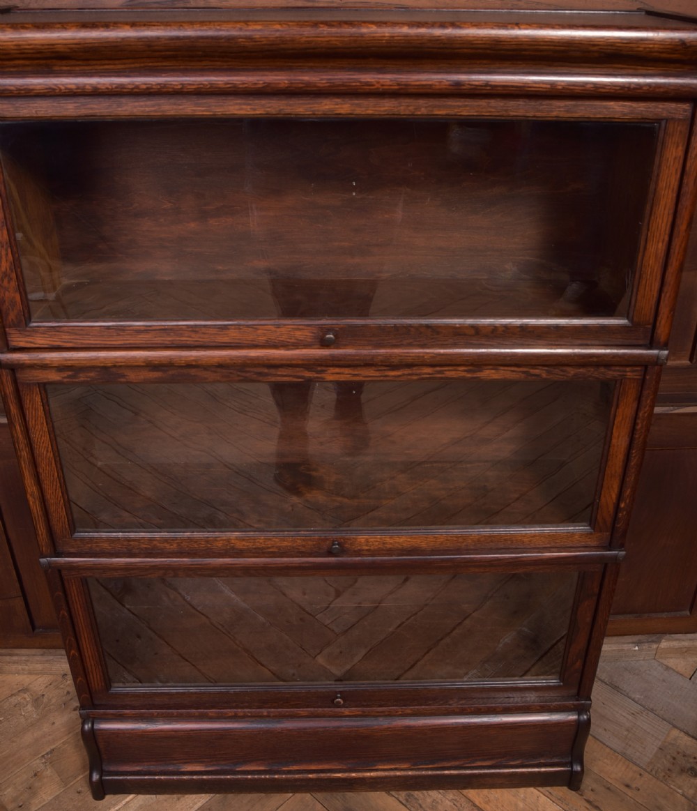 Edwardian Oak Globe Wernicke 3 sectional bookcase View XIV