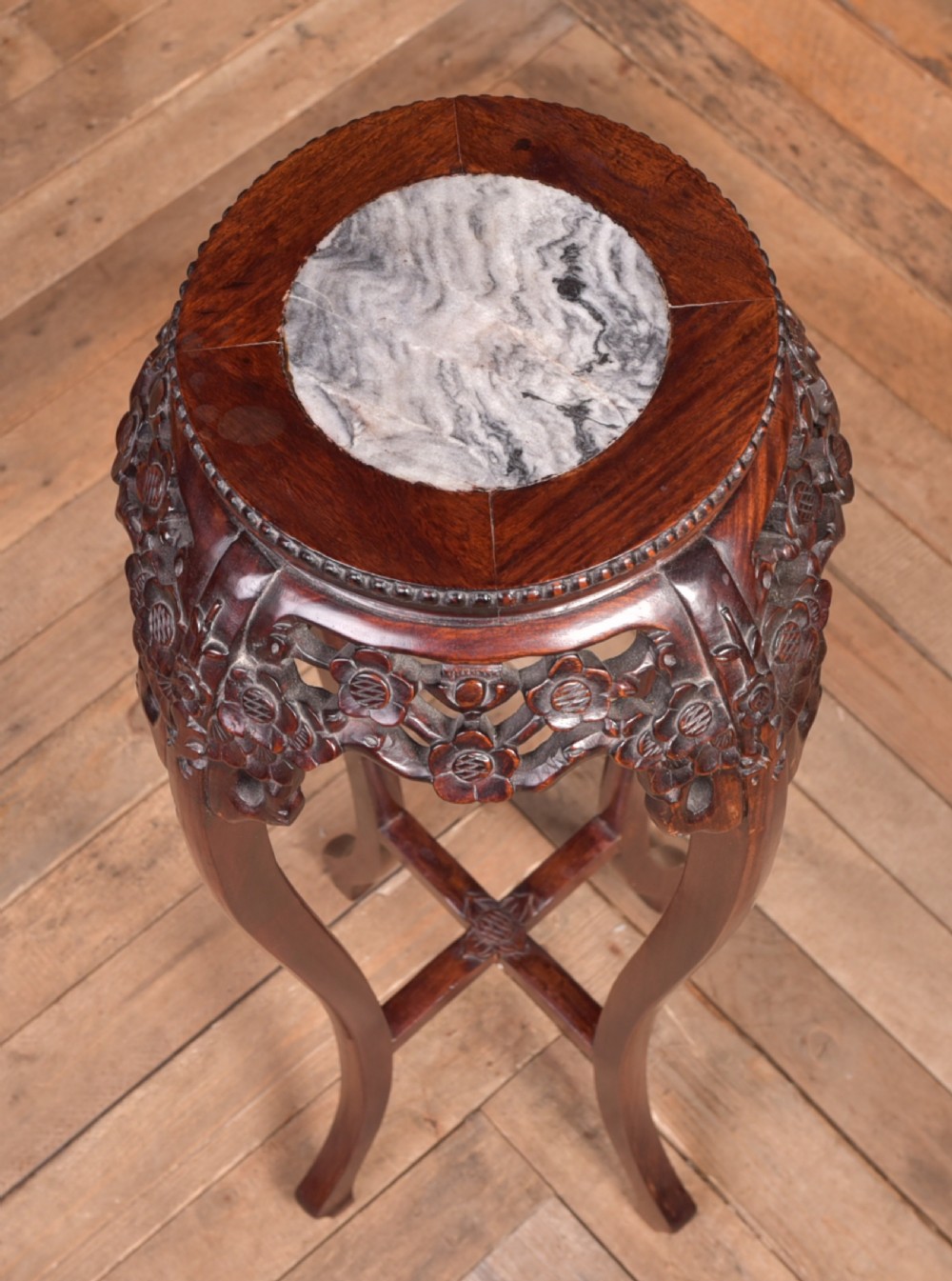 19th Century tall Chinese hardwood planter View VIII