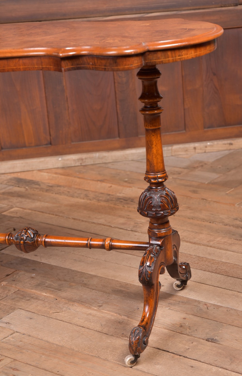 Victorian Burr Walnut inlaid table View II