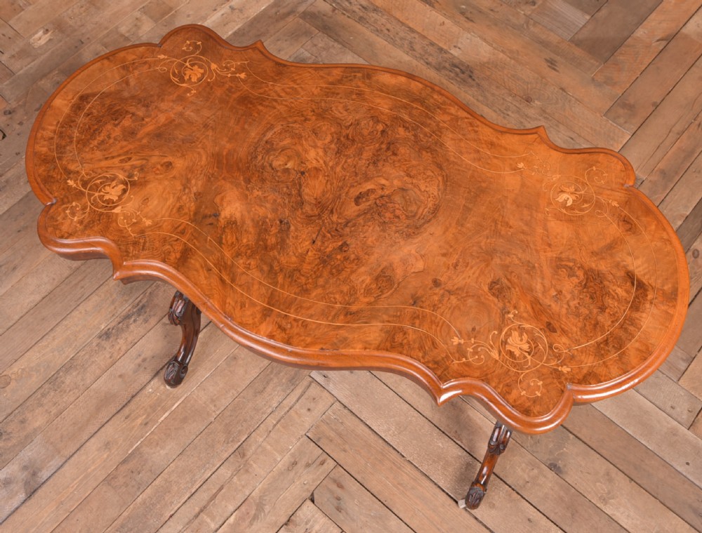 Victorian Burr Walnut inlaid table View VI