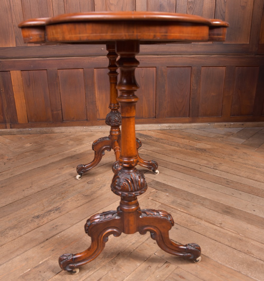 Victorian Burr Walnut inlaid table View XIV
