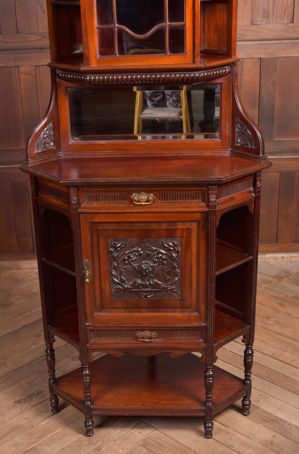 Edwardian Mahogany corner cabinet View II