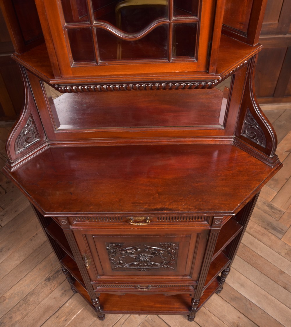 Edwardian Mahogany corner cabinet View XV