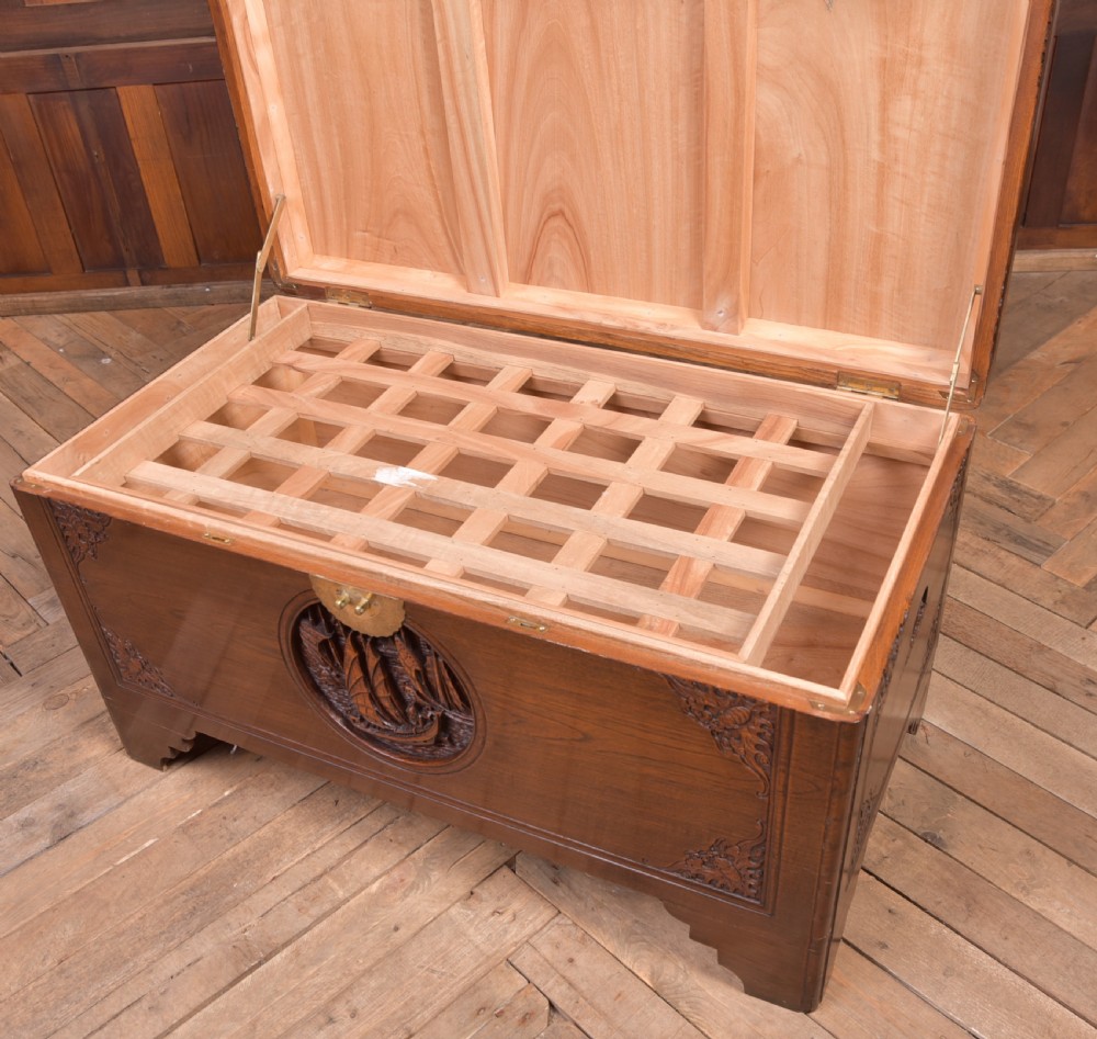 19th Century Chinese Camphor wood storage box View X