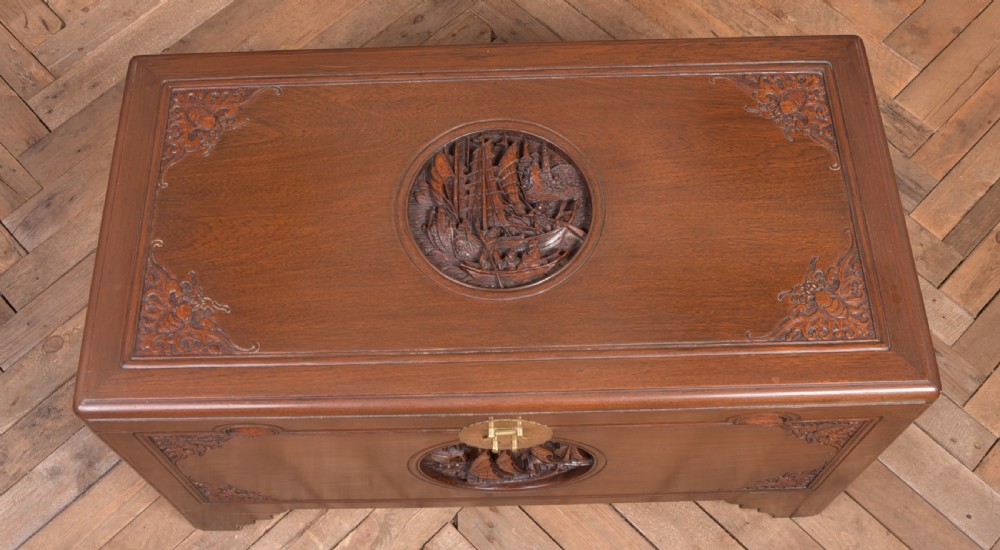 19th Century Chinese Camphor wood storage box View XIV