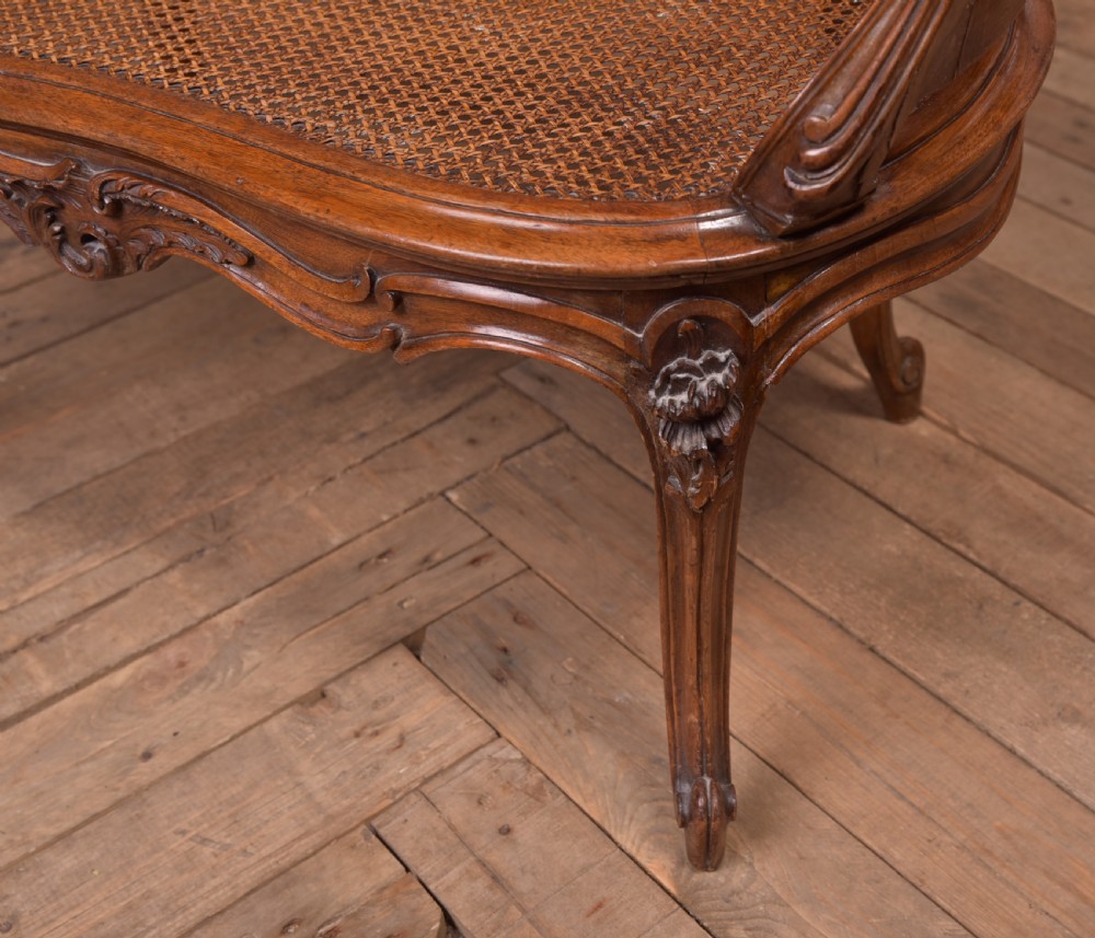 French  Edwardian Walnut Bergere window chair View II