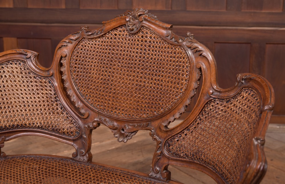 French  Edwardian Walnut Bergere window chair View V