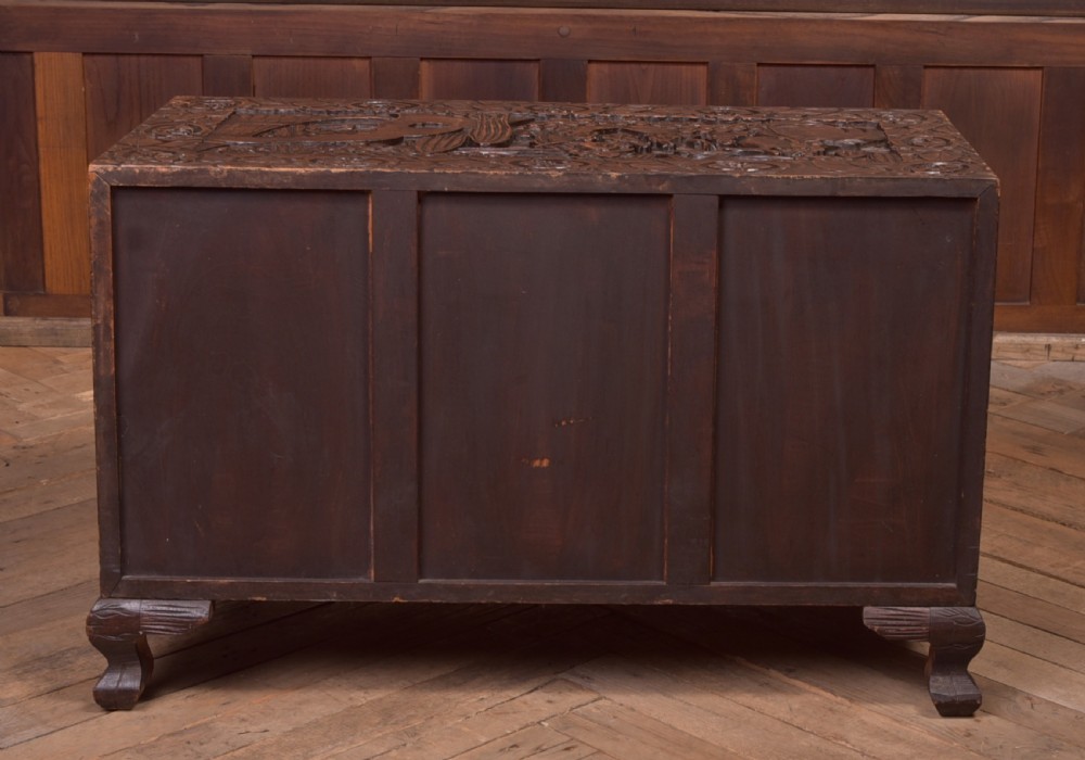 Chinese carved Camphor wood Cabinet View XI
