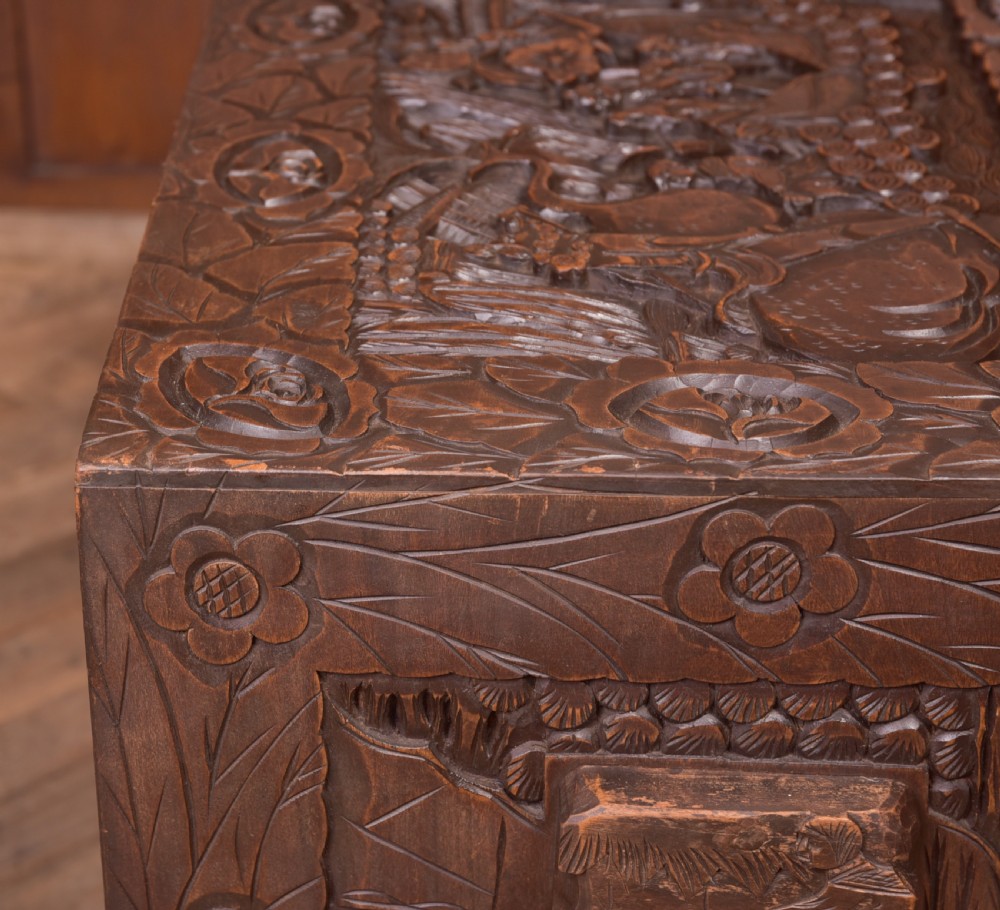 Chinese carved Camphor wood Cabinet View XIII