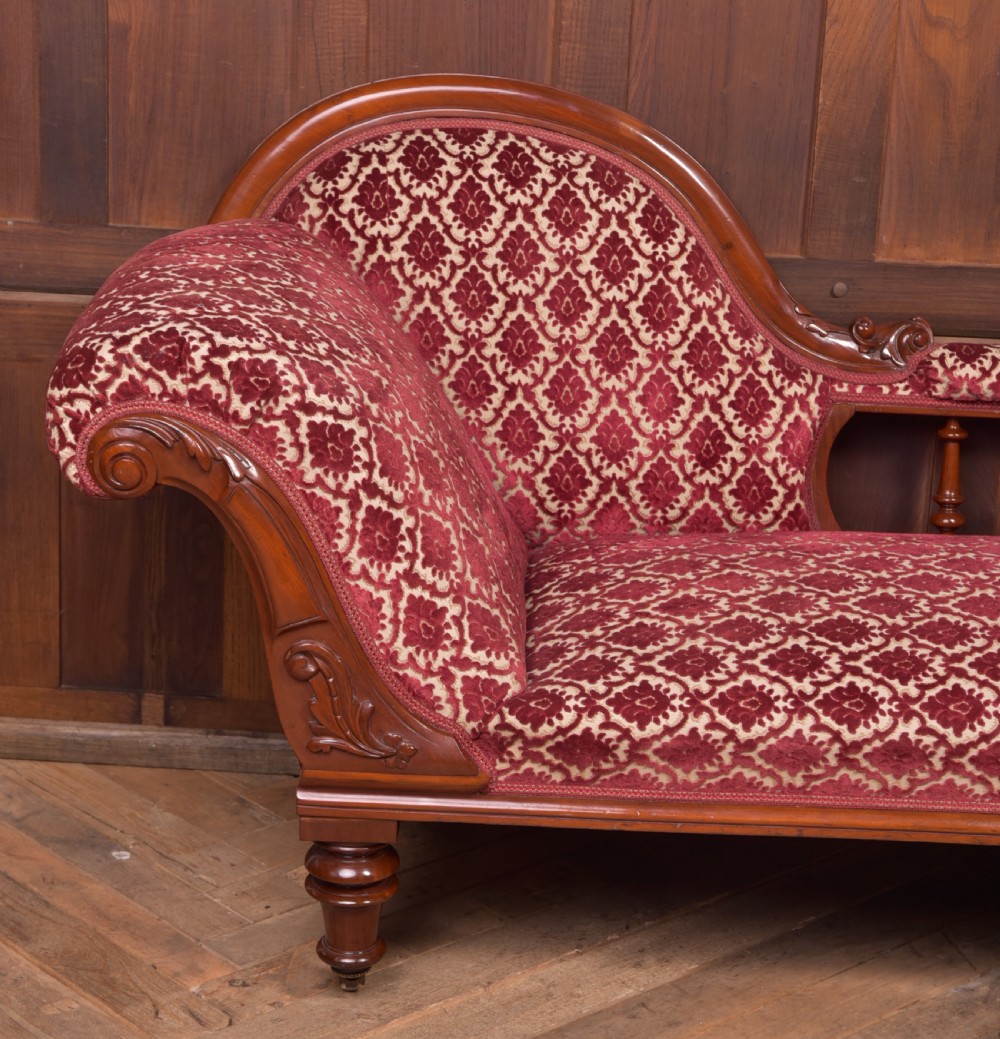 Victorian Mahogany Chaise Longue View II