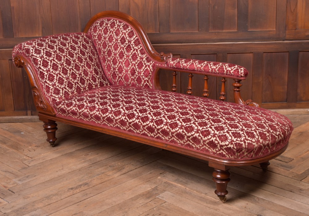 Victorian Mahogany Chaise Longue View VII