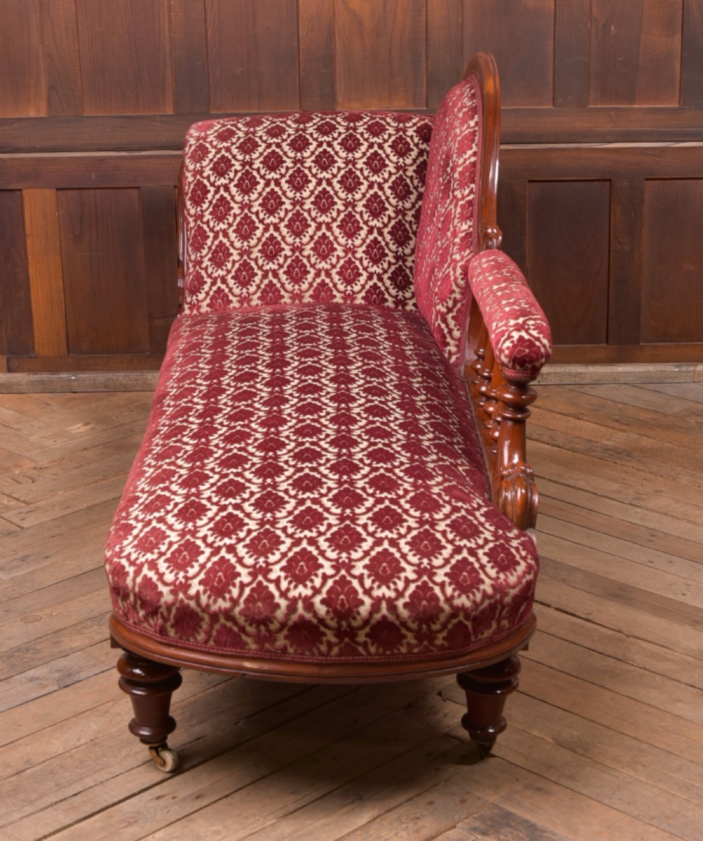Victorian Mahogany Chaise Longue View VIII