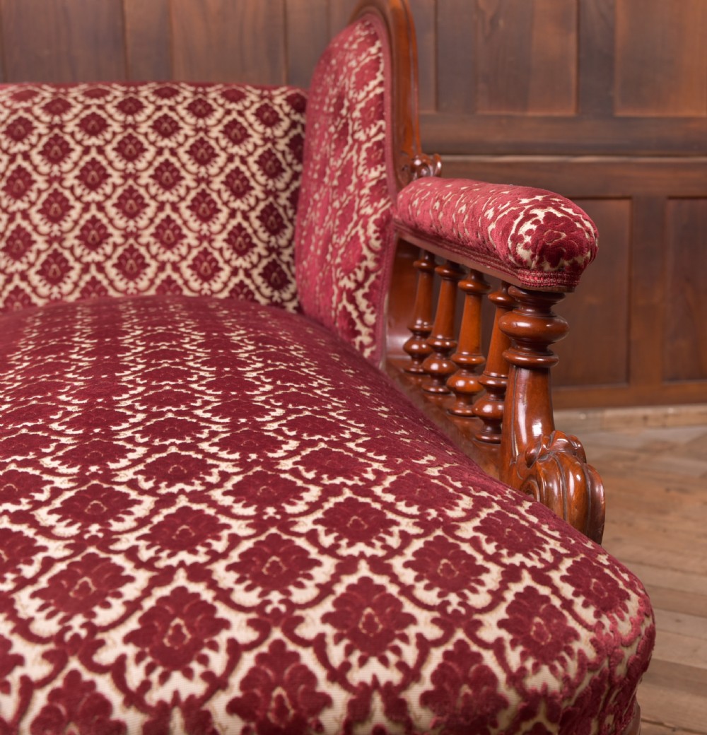 Victorian Mahogany Chaise Longue View XI