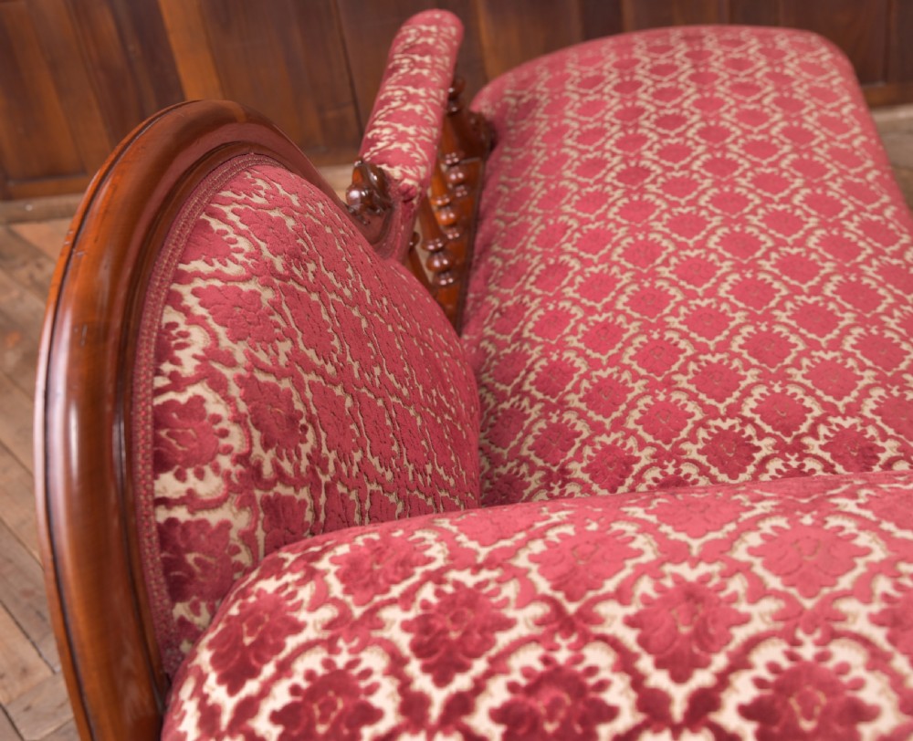 Victorian Mahogany Chaise Longue View XVIII