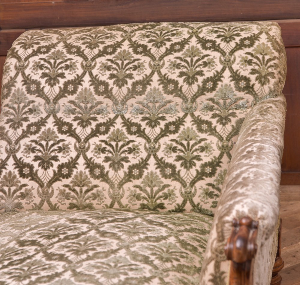Victorian Walnut Chaise Longue View III