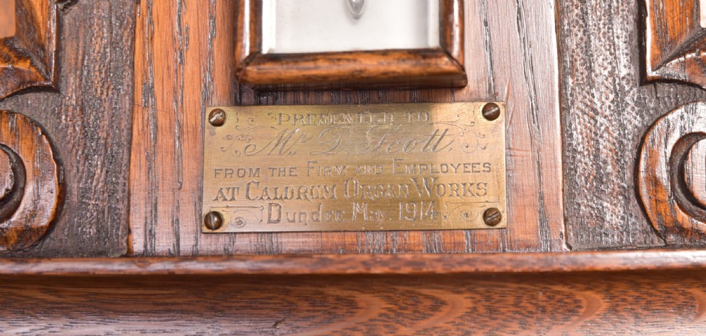 Edwardian Oak Aneroid barometer View IX