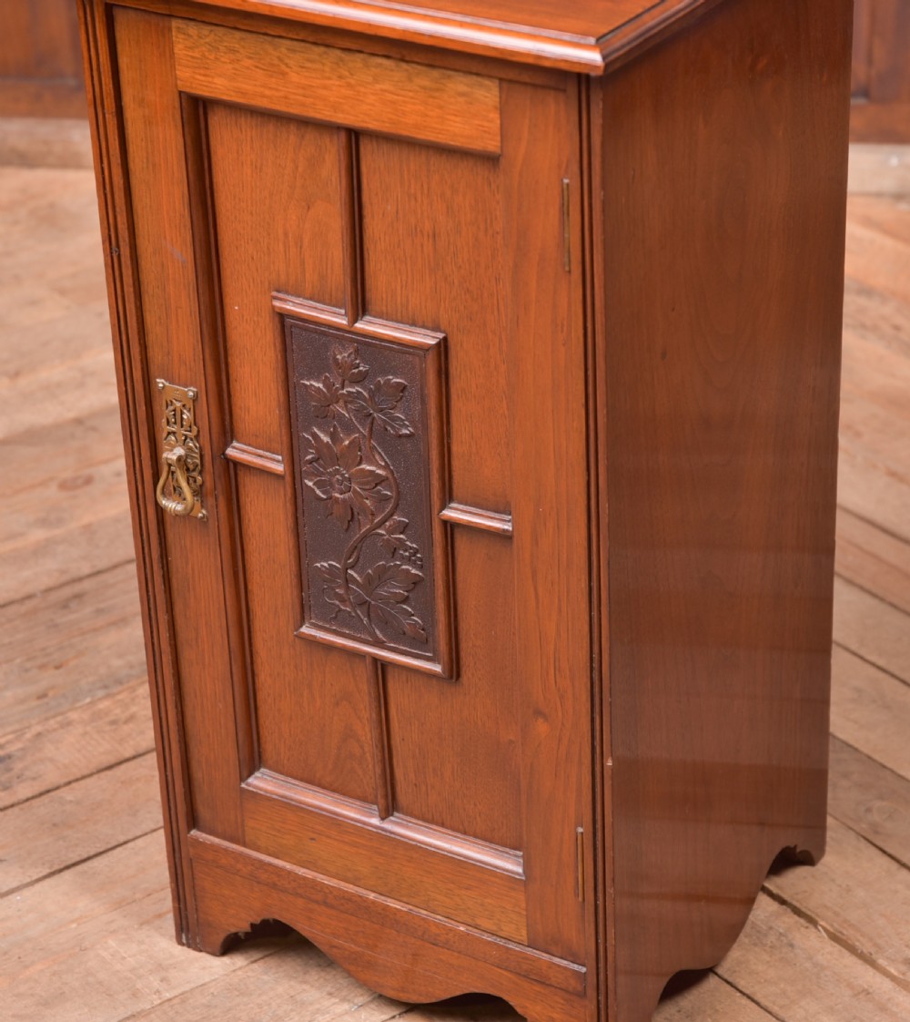 Edwardian Walnut bedside cabinet View III