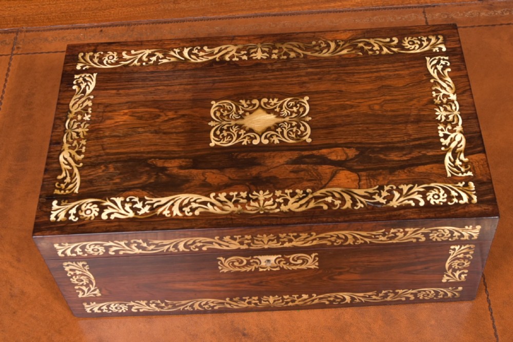 Victorian Rosewood writing slope View XVII