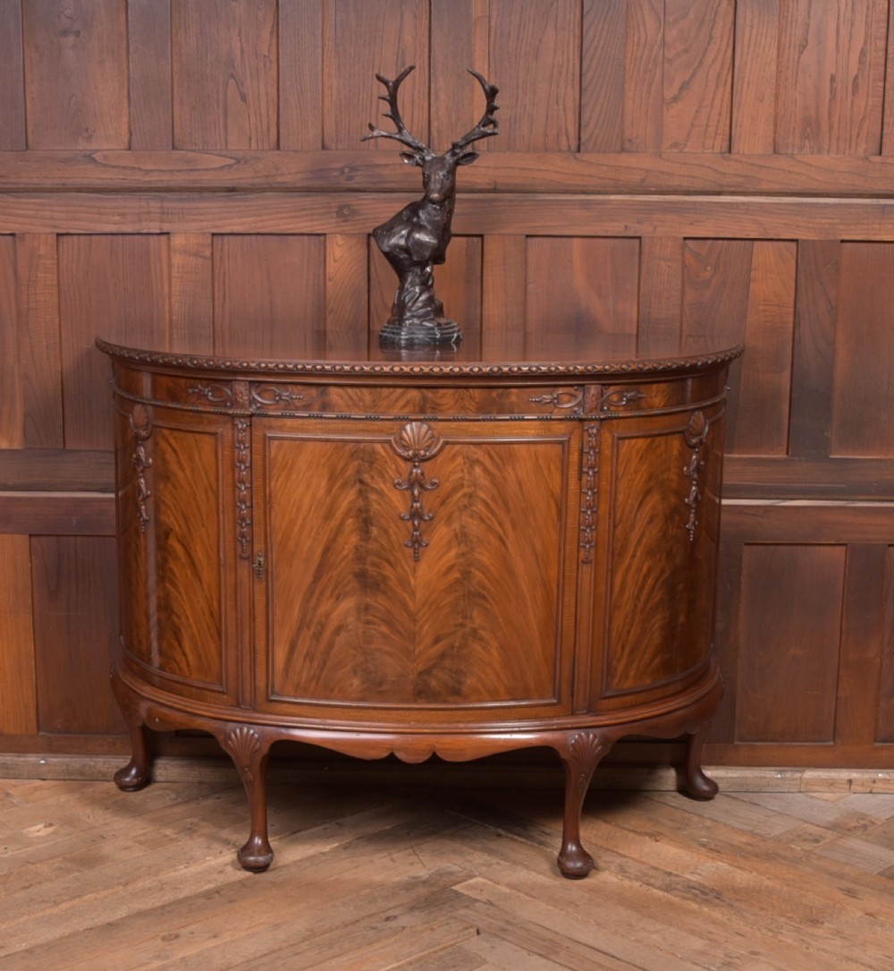Edwardian Mahogany bow front drinks cabinet