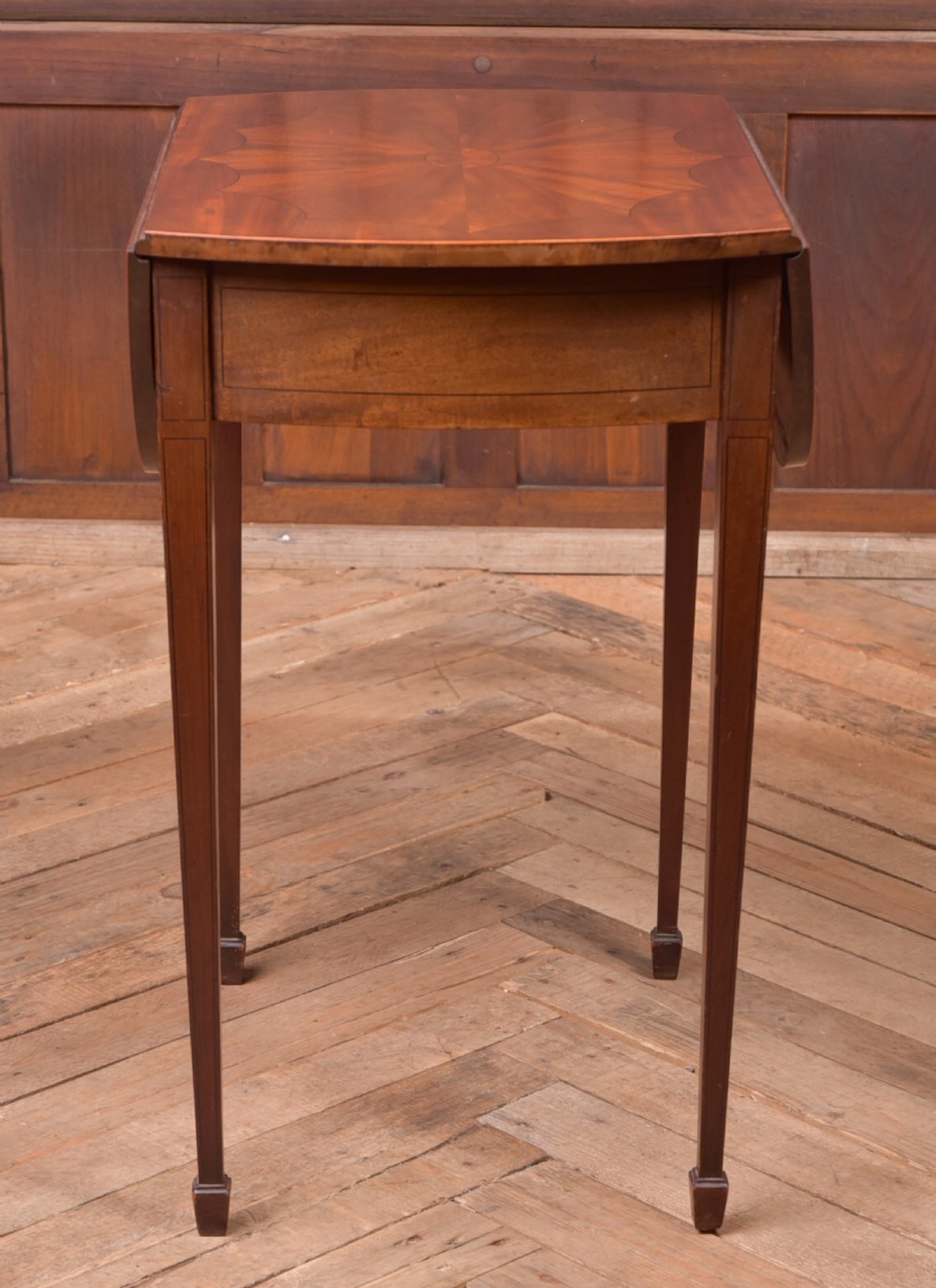 Edwardian Mahogany drop leaf occasional table View V