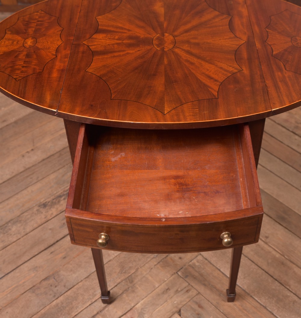 Edwardian Mahogany drop leaf occasional table View X